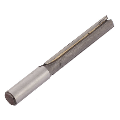 Harfington Carpenter 1/2" x 1/2" Double Flutes Long Depth Straight Router Bit 120mm Length 5pcs