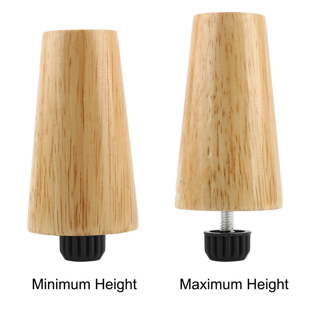 uxcell Uxcell Desk Table Adjustable Screw on Type Leveling Feet M8 x 17mm Thread 25PCS