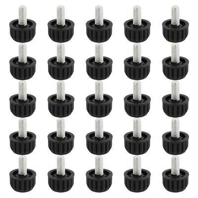 uxcell Uxcell Desk Table Adjustable Screw on Type Leveling Feet M8 x 17mm Thread 25PCS