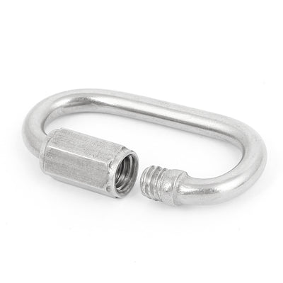 Harfington 4mm Thickness Stainless Steel Quick Link Chain Rope Cable Connector 4 Pcs
