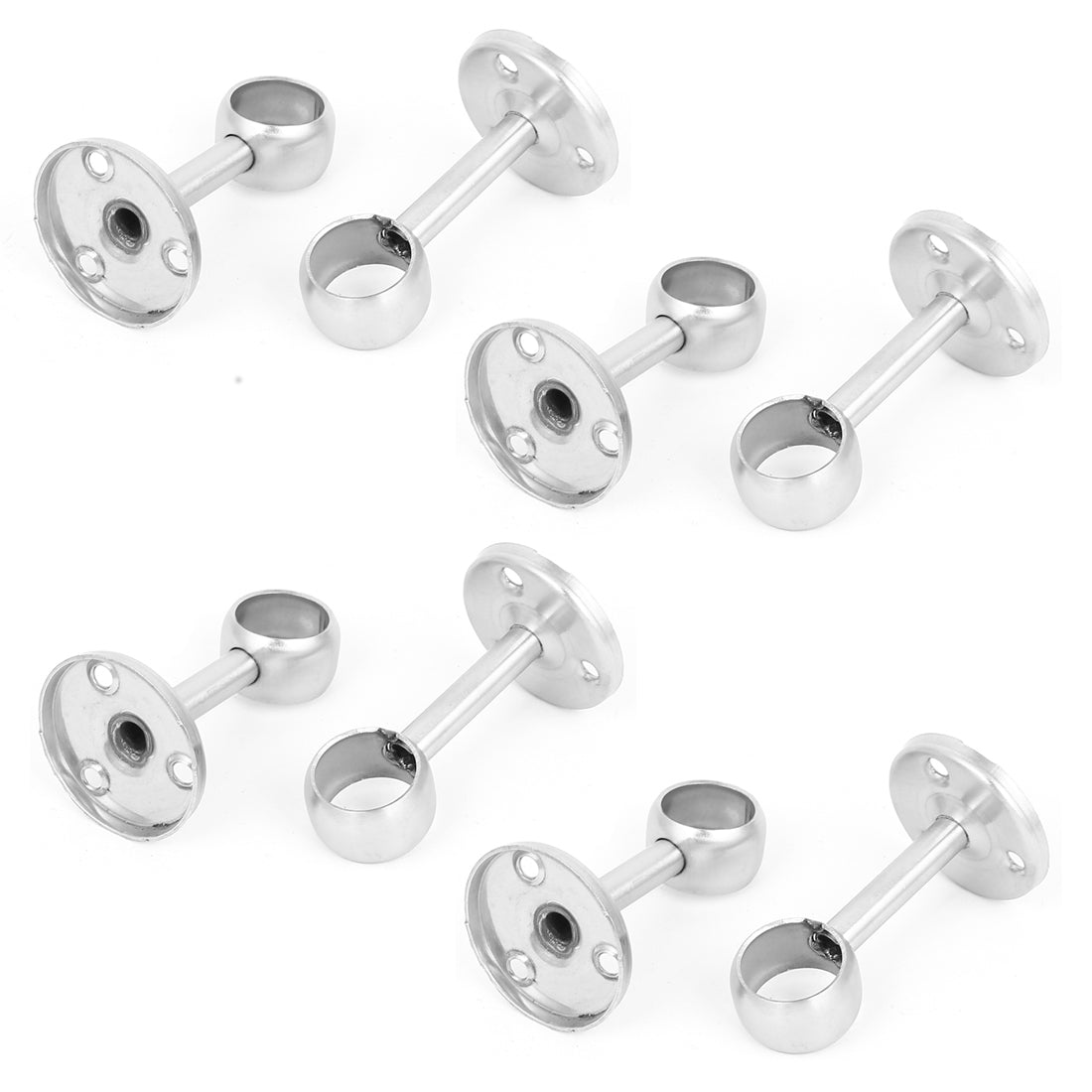 Harfington 19 mm Durchmesser, Edelstahl, zur Wandmontage, Kleiderrohr, Stangenhebel, Stützhalterung, Durchgangsloch, 8 Stück