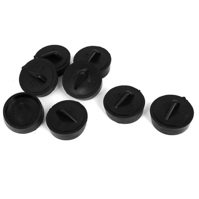 Harfington 1 5/8" Dia Rubber Sink Basin Drain Waste Garbage Disposal Stopper Black 8pcs