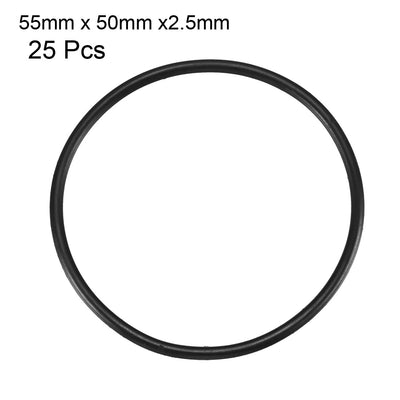 Harfington Nitrile Rubber O-Rings Metric Buna-N Sealing Gasket Black Pack of 25