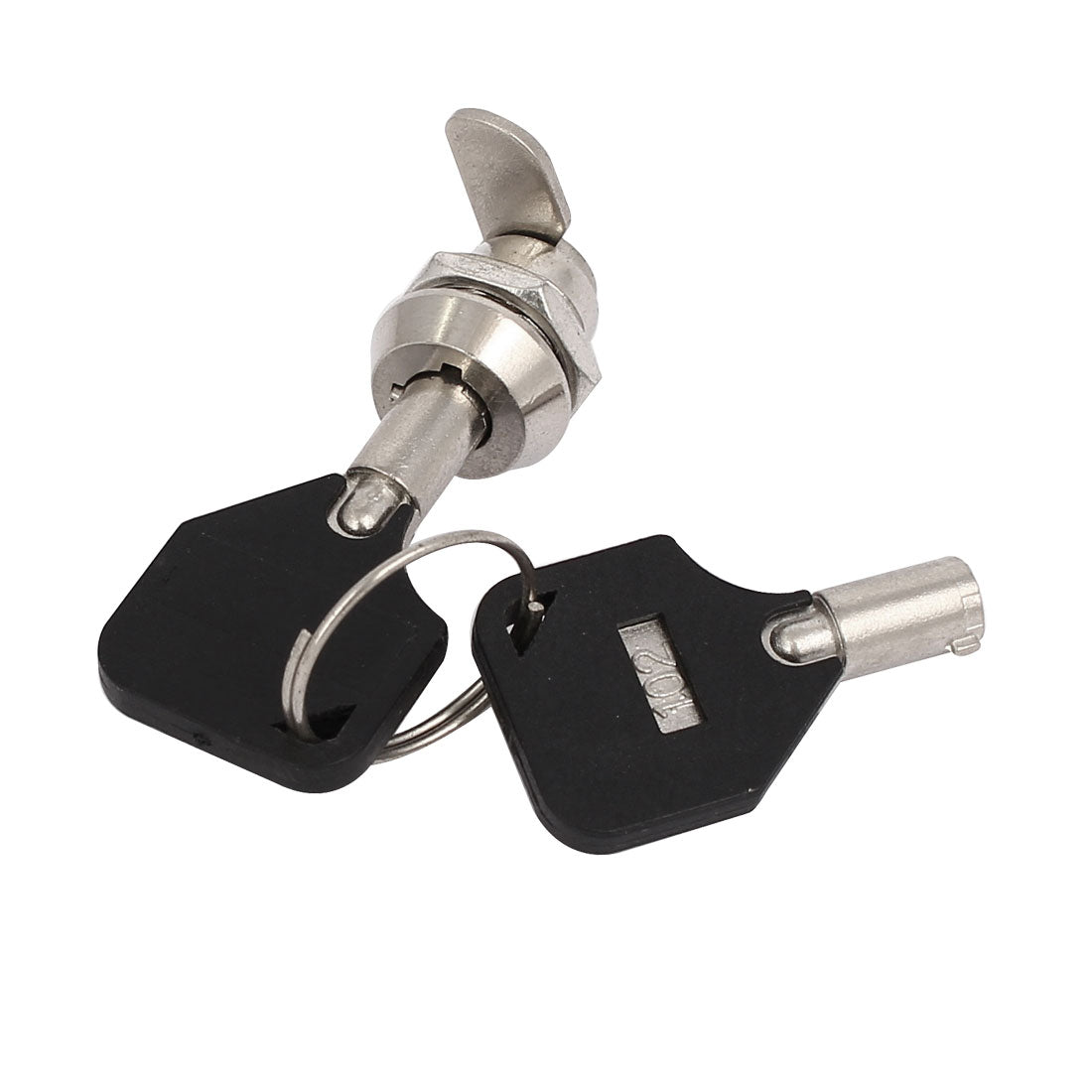 Harfington 19mmx15mmx18mm Safety Keyed Tubular Cam Lock Locker Silver Tone w 2 Socket  Keys