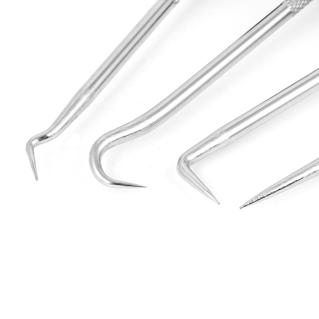 Harfington Motorcycle Oil Seal Nonslip Handle Straight Right Angle Pick Hook Set 4pcs