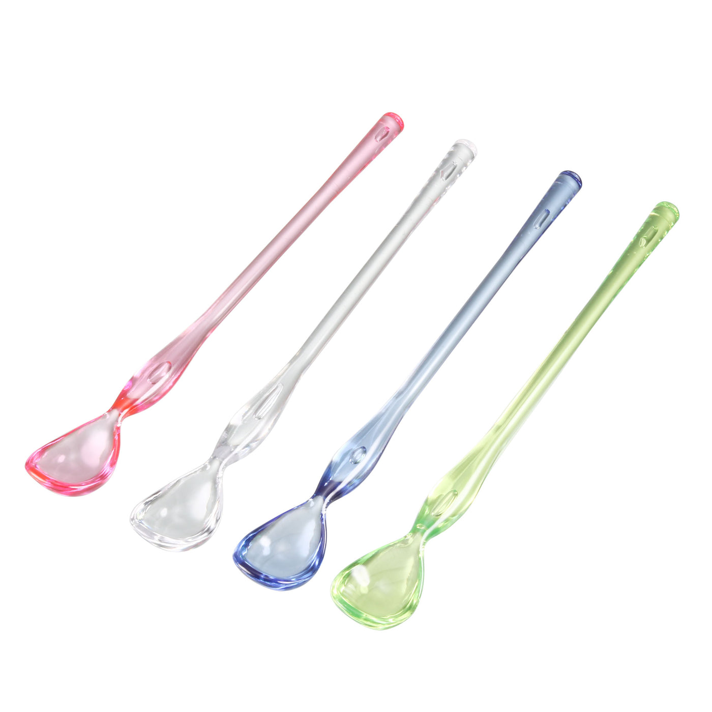 Harfington 16cm Long Cooking Batter  Stir Mixing Spoon Stirrer Assorted Color 4pcs