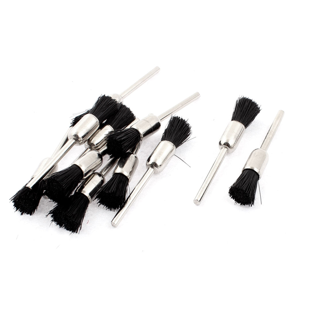 Harfington Rotary Tool Polishing Jewelry Repairing 8mm Dia Nylon Bristle Brush Black 12pcs