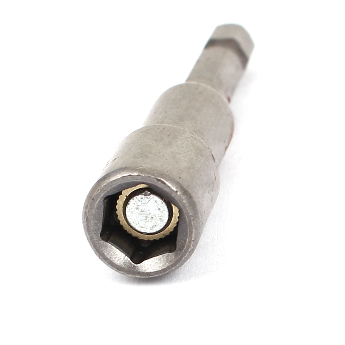 Harfington 1/4" Shank 8mm Socket Magnetic Screw Hex Nut Driver Setter Adapter Silver Gray 5pcs