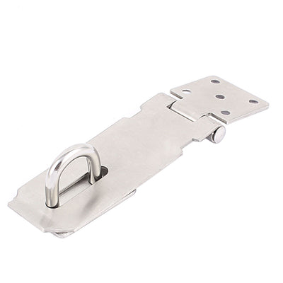 Harfington 14cm Length Silver Tone Metal Door Cupboard Cabinet Clasp Gate Lock Padlock Latch Hasp Staple