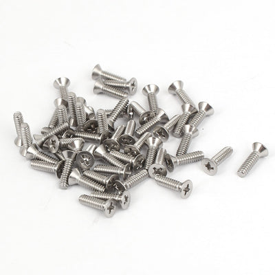 Harfington 6#-32x1/2" 304 Stainless Steel Phillips Flat Countersunk Head Screws 50pcs
