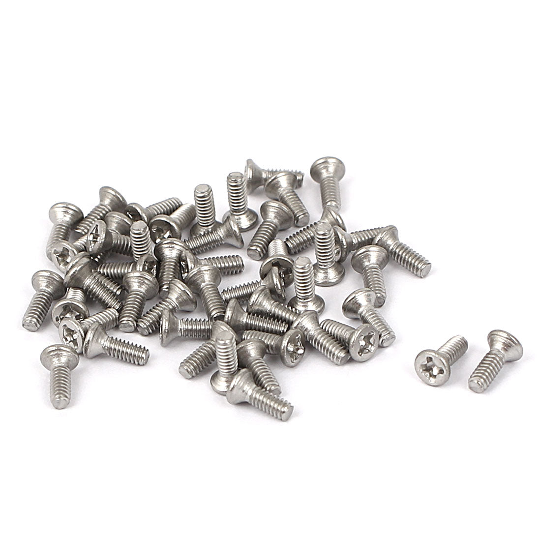 Harfington M2x6mm 304 Stainless Steel Phillips Flat Countersunk Head Machine Screws 50pcs
