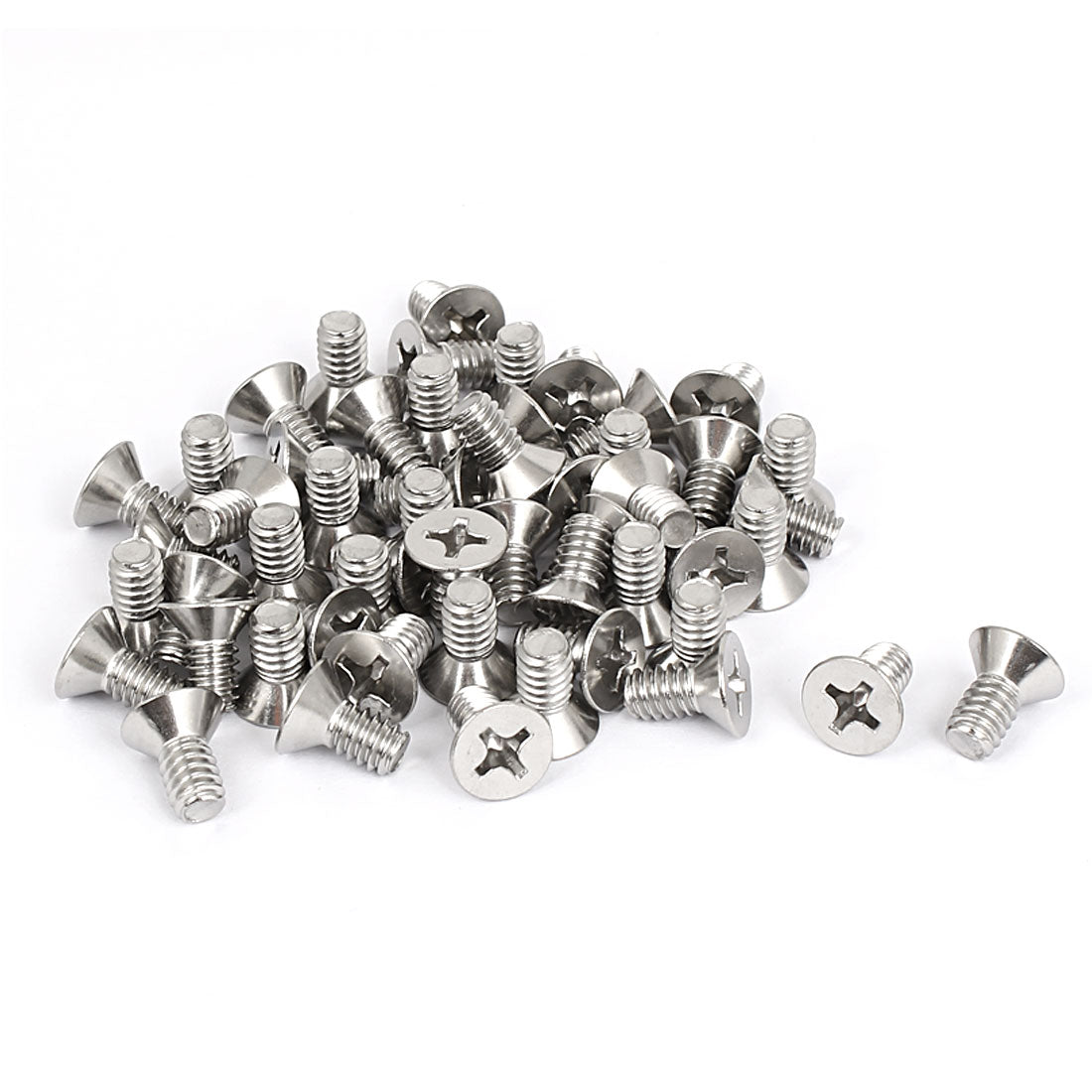 Harfington 1/4"-20x1/2" 304 Stainless Steel Phillips Flat Countersunk Head Screws 50pcs