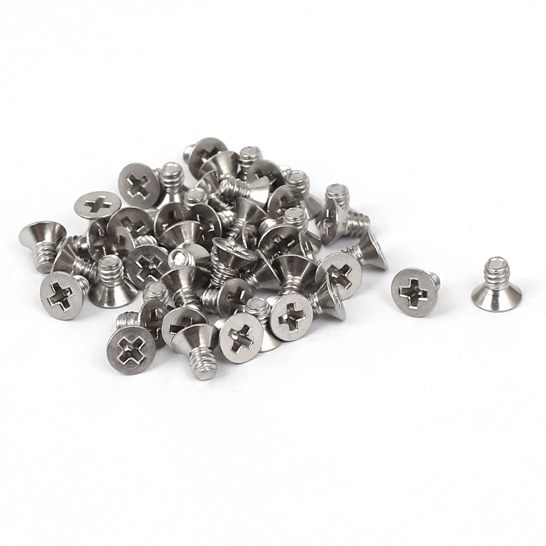 Harfington 4#-40x3/16" Stainless Steel Phillips Flat Countersunk Head Machine Screws 50pcs