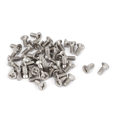 Harfington M2x5mm Stainless Steel Phillips Flat Countersunk Head Screws 50pcs
