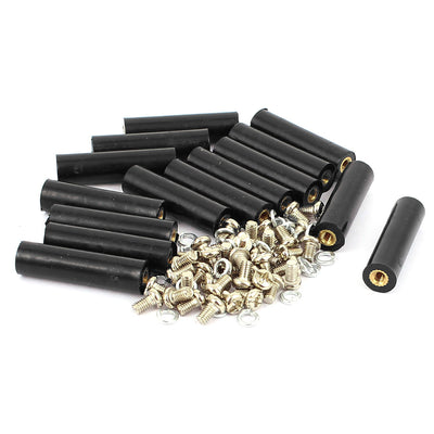 Harfington 15 Pcs M3 Brass Insert Female Thread 8x30mm Insulated Standoff Terminals