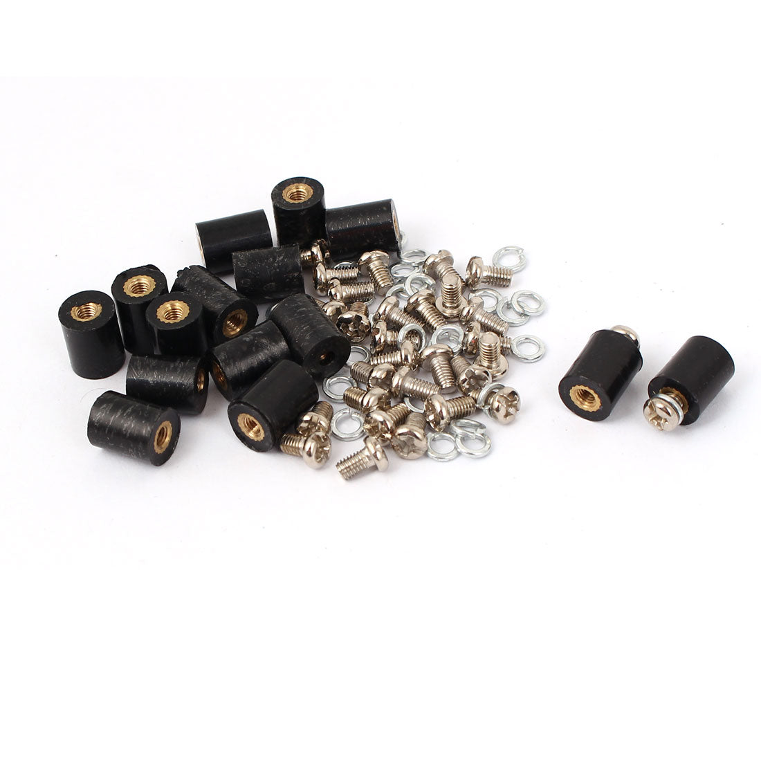 Harfington 15 Pcs M3 Brass Insert Female Thread 8x10mm Insulated Standoff Terminals