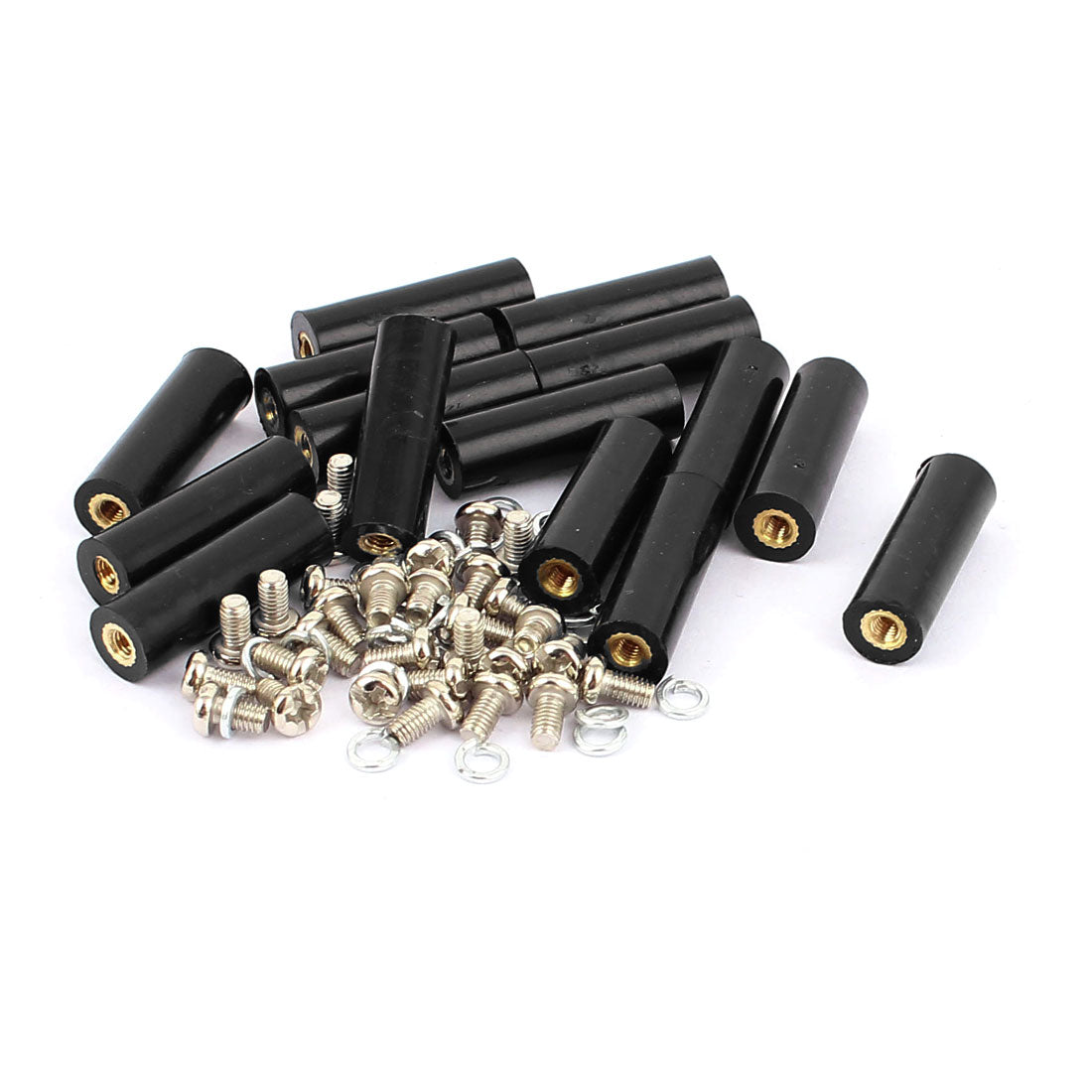 Harfington 15 Pcs M3 Brass Insert Female Thread 8x25mm Insulated Standoff Terminals