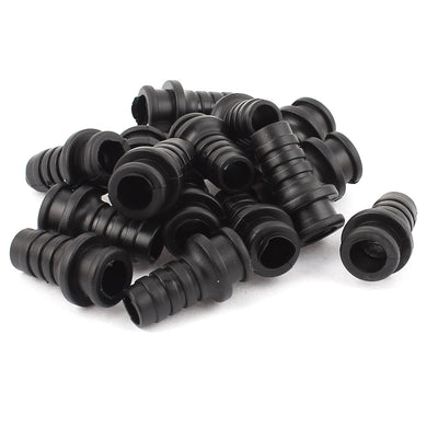 Harfington 15 Pcs Rubber Strain Relief Cord Boot Protector Cable Sleeve Hose 26mm Length