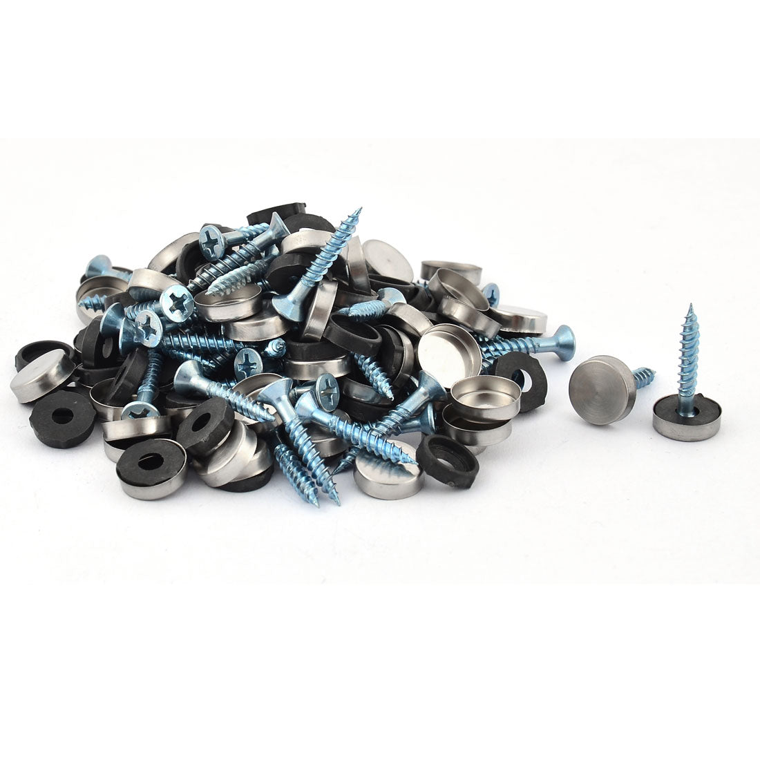 Harfington Display Case Glass Decorative 12mm Head Diamater Mirror Screw Nails 60pcs