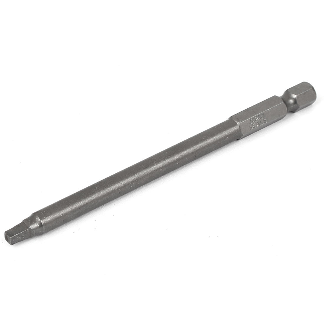 Harfington 1/4" Hex Shank 6mm Dia Shaft 100mm Long Magnetic Square Screwdriver Bit Gray