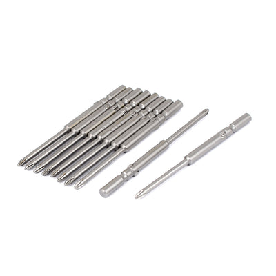Harfington 80mm Long 5mm Dia Shank Magnetic Phillips Tip PH1 Cross Head Screwdriver Bits 10pcs