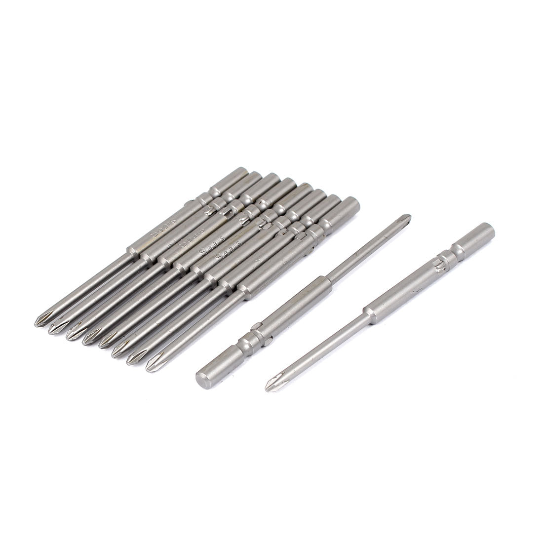 Harfington 80mm Long 5mm Dia Shank Magnetic Phillips Tip PH1 Cross Head Screwdriver Bits 10pcs