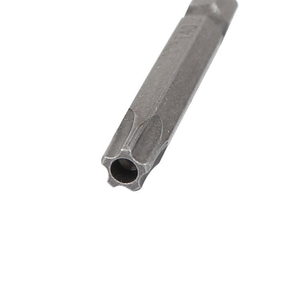 Harfington 1/4" Hex Shank 50mm Long T40 Magnetic 5 Point Star Security Screwdrivers Bits 10pcs