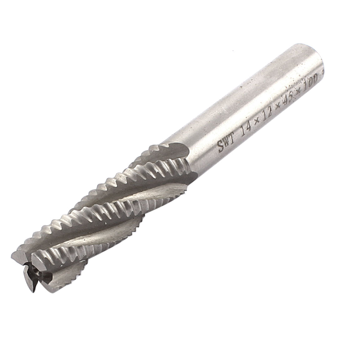 Harfington 14mm Cutting Diameter 12mm Straight Shank 4 Flutes HSSAL Rough End Mill Cutter