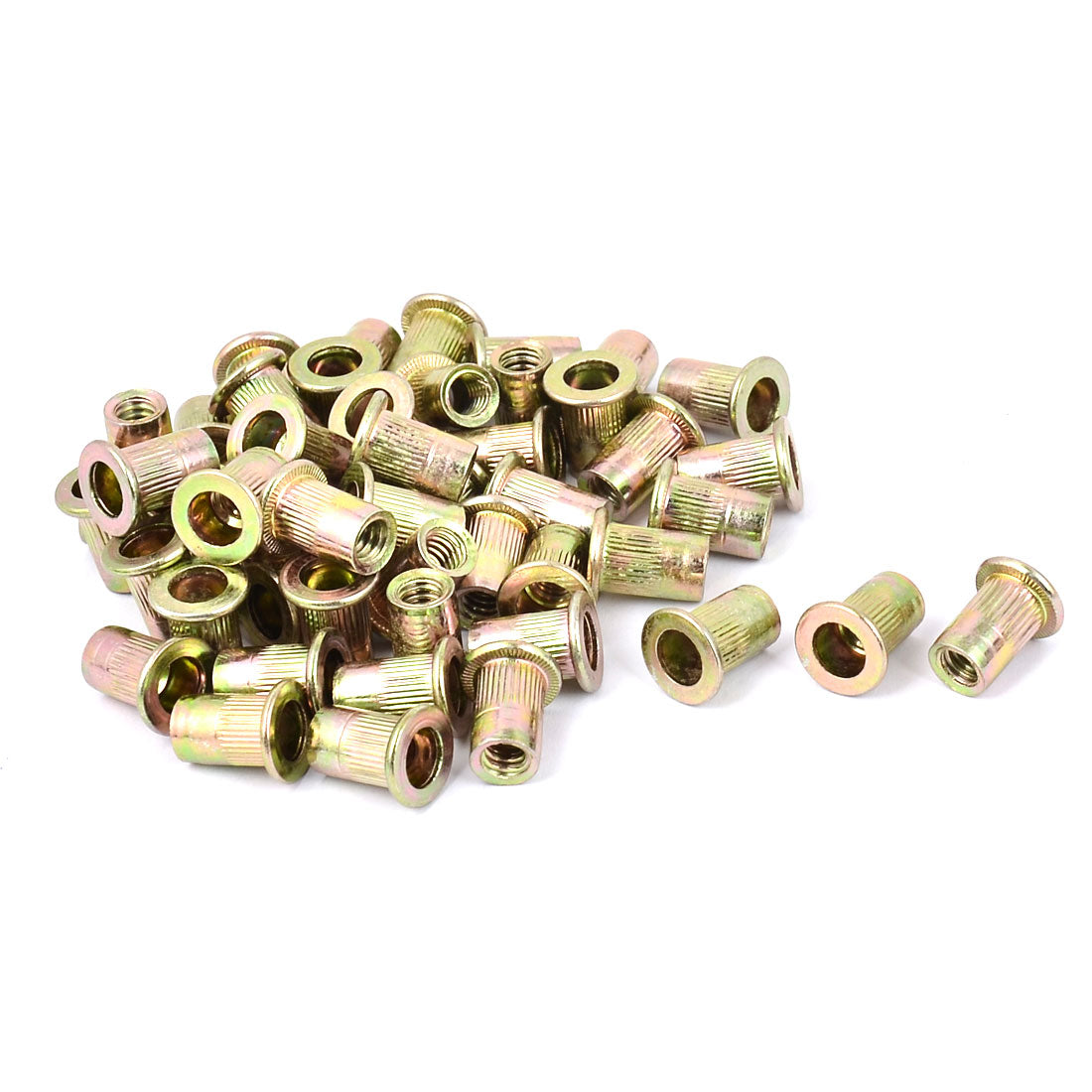 Harfington 1/4 Inch Thread Dia Metal Rivet Nut Insert Nutsert 50pcs
