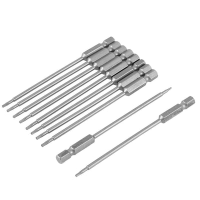 Harfington 10pcs 100mm T7 Magnetic Torx Security Screwdriver Bits Repair Tool