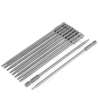 Harfington 10pcs 1/4" Hex Shank 150mm Long 2.5mm Tip Hexagon Screwdriver Bits Hand Tool