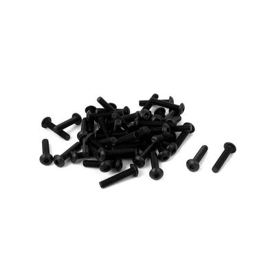 Harfington M2.5x12mm 10.9 Alloy Steel Button Head Hex Socket Cap Screw Bolt Black 50pcs