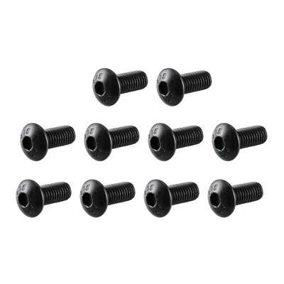 Harfington M5x12mm 10.9 Alloy Steel Button Head Hex Socket Cap Screw Bolt Black 50pcs
