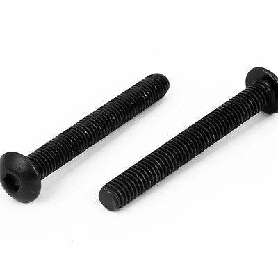 Harfington M5x40mm 10.9 Alloy Steel Button Head Hex Socket Cap Screw Bolt Black 50pcs