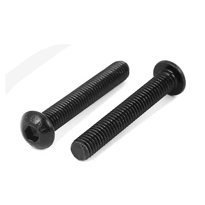 Harfington M6x40mm 10.9 Alloy Steel Button Head Hex Socket Cap Screw Bolt Black 40pcs