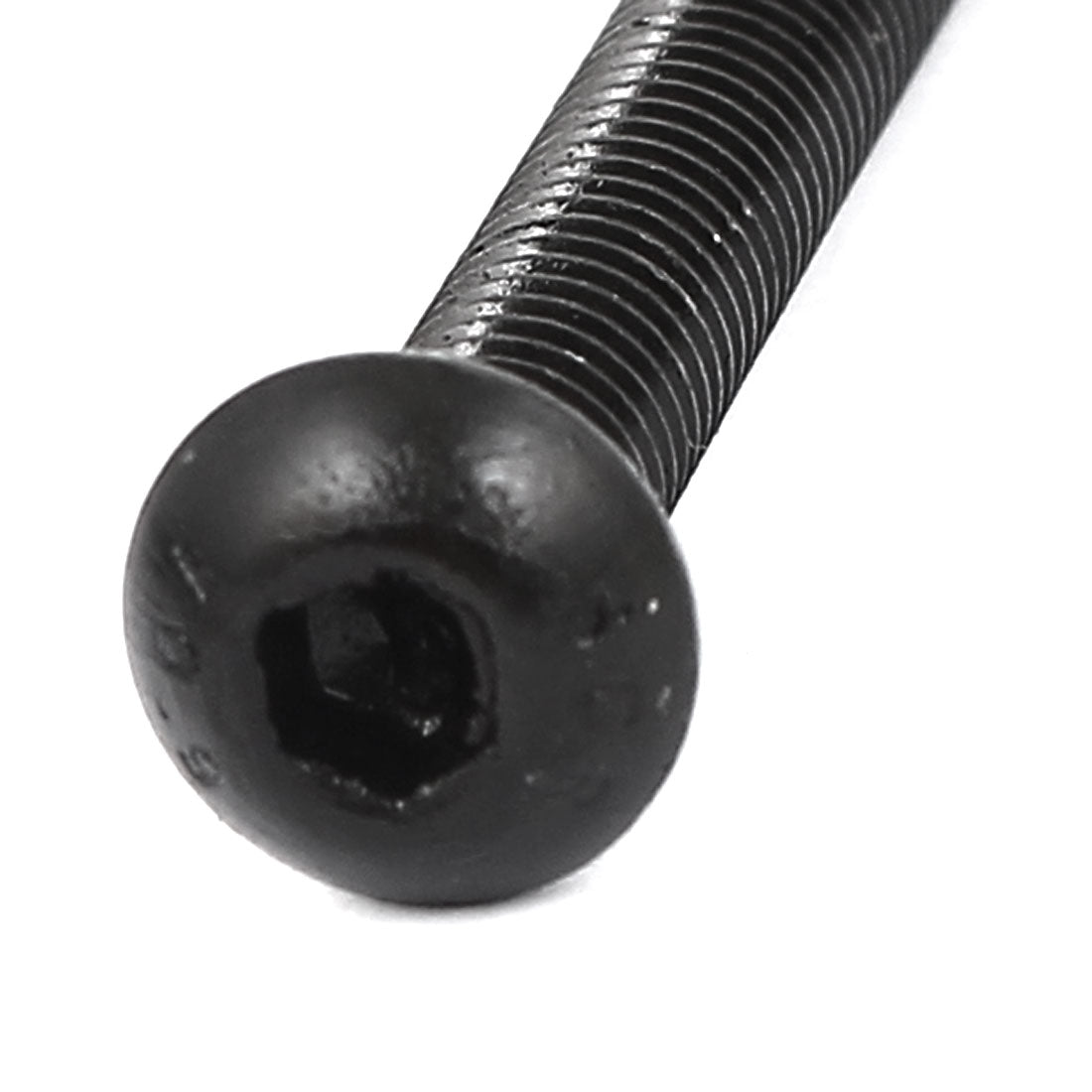 Harfington M6x50mm 10.9 Alloy Steel Button Head Hex Socket Cap Screw Bolt Black 30pcs