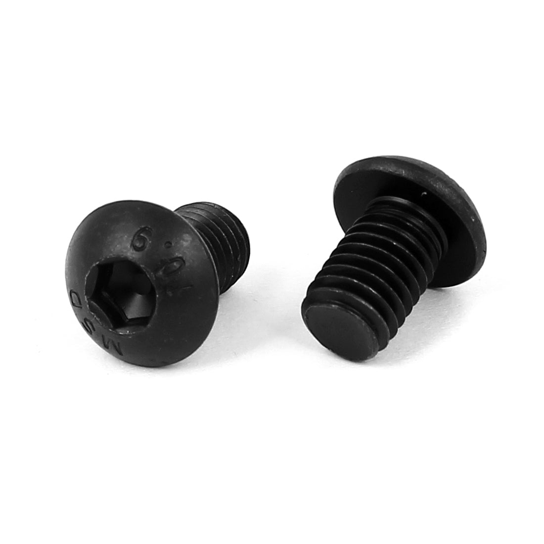 Harfington M8x12mm 10.9 Alloy Steel Button Head Hex Socket Cap Screw Bolt Black 40pcs
