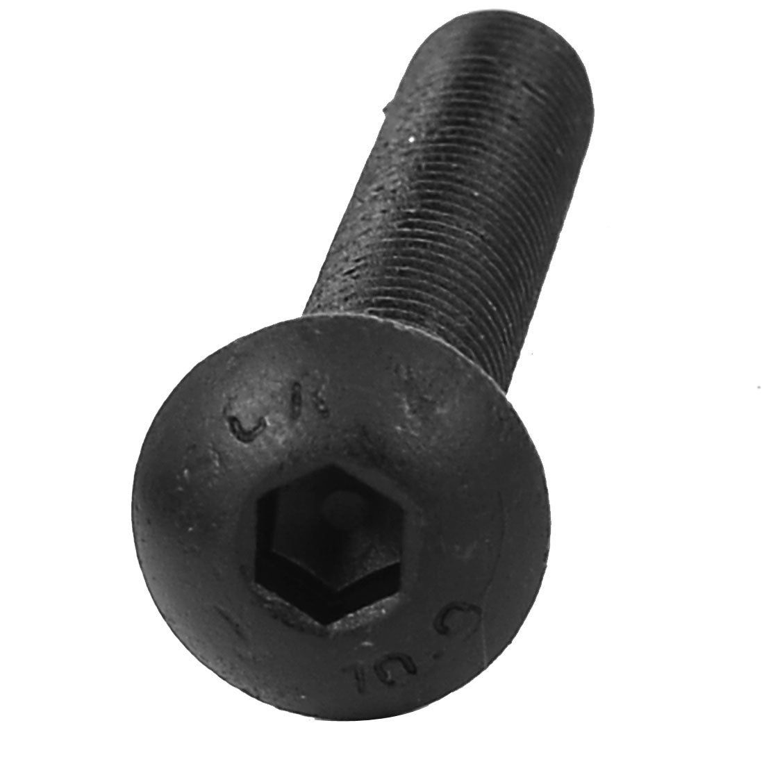 Harfington M10x65mm 10.9 Alloy Steel Button Head Hex Socket Cap Screw Bolt Black 8pcs