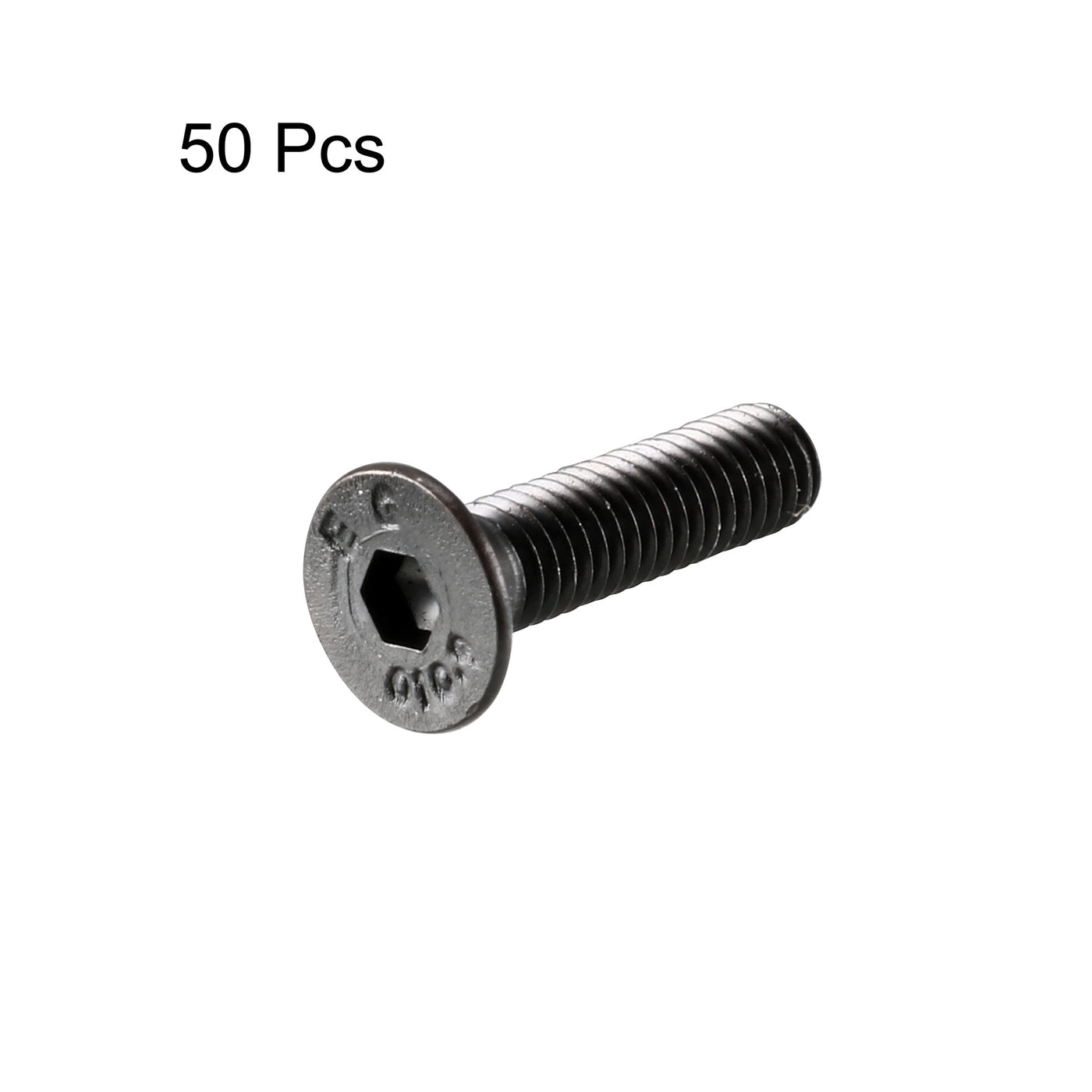 Harfington M3x12mm 10.9 Carbon Steel Countersunk Head Hex Socket Screw Black 50pcs