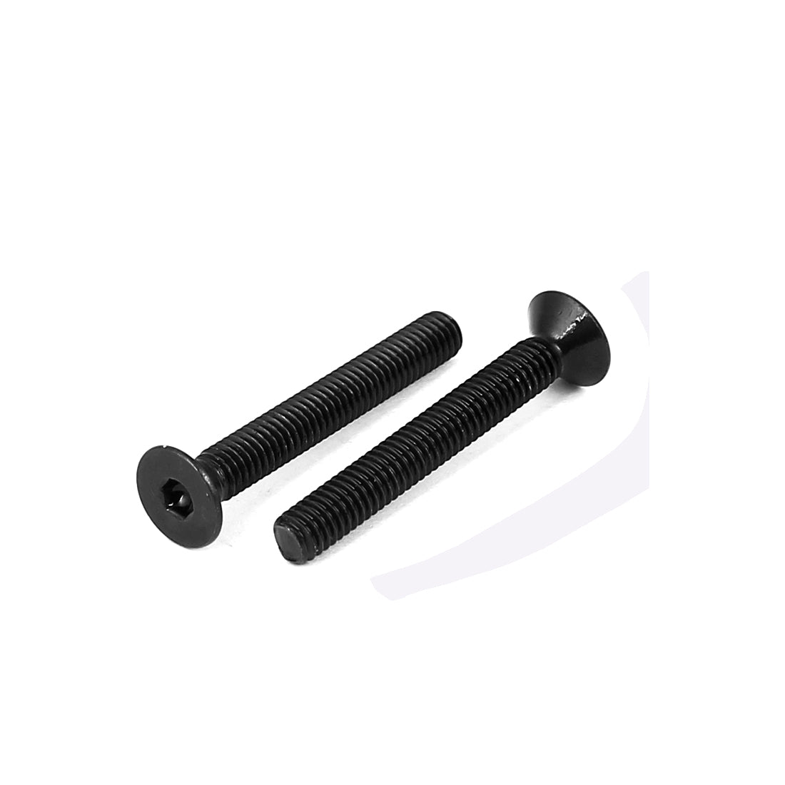 Harfington M4x30mm 10.9 Carbon Steel Countersunk Head Hex Socket Screw Black 50pcs