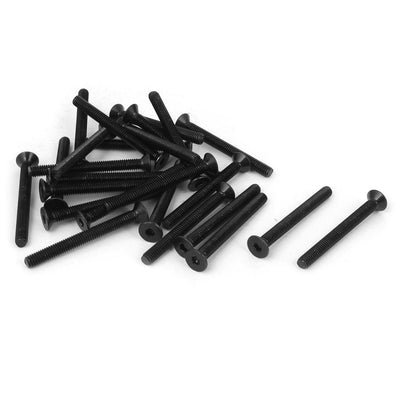 Harfington M4x40mm 10.9 Carbon Steel Countersunk Head Hex Socket Screw Black 35pcs