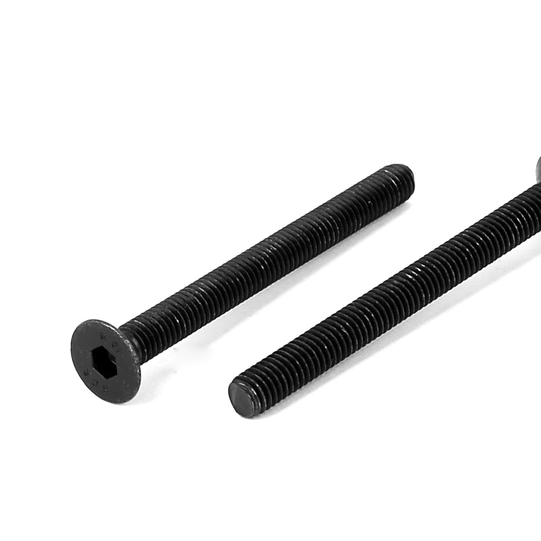 Harfington M6x65mm 10.9 Carbon Steel Countersunk Head Hex Socket Screw Black 20pcs