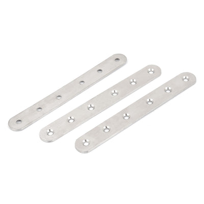 Harfington 156mmx20mm Stainless Steel 6 Holes Flat Straight Brackets Mending Repair Plates 3pcs