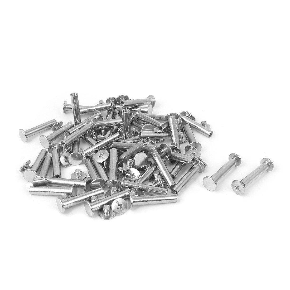 Harfington Scrapbooking Album Nickel Plated Binding Screws Posts Docking Screw Rivet 5x25mm 50pcs