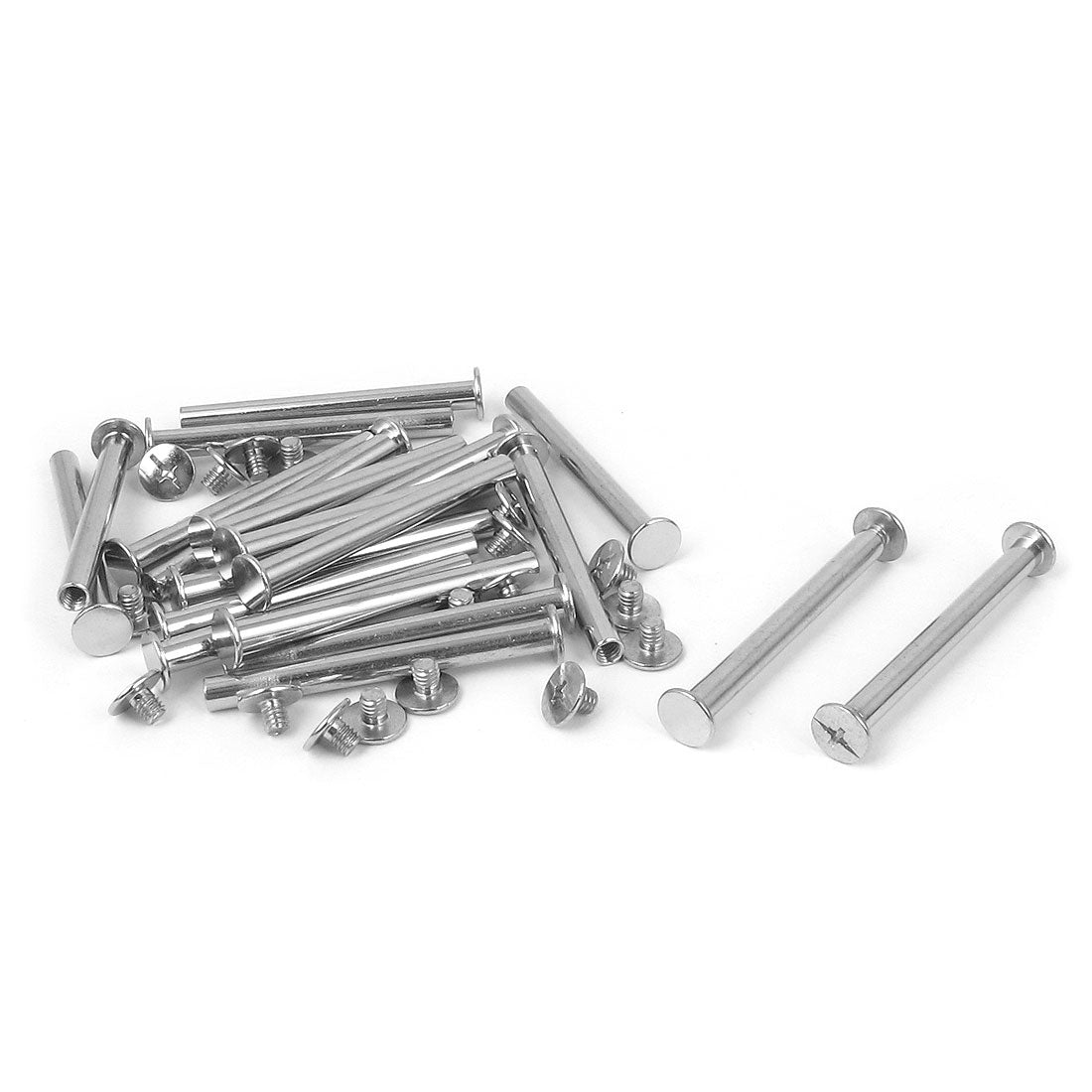 Harfington Scrapbook Album Nickel Plated Binding Screw Binder Post 5x50mm 20pcs