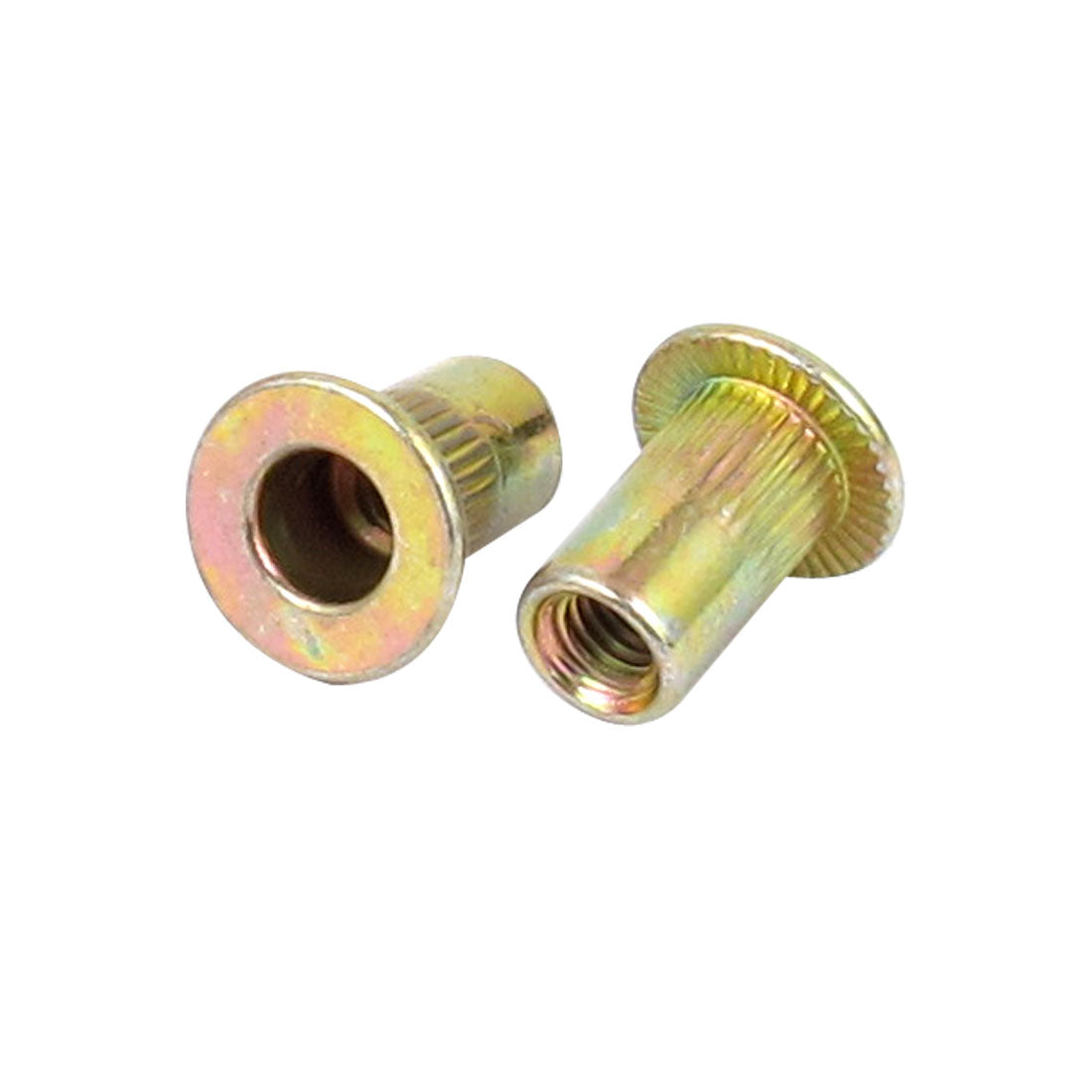 Harfington M3x9mm Zinc Plated Flat Head Blind Rivet Nuts Insert 100pcs