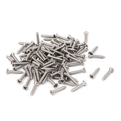 Harfington M1.4 x 8mm Cross Head Countersunk Self Tapping Screw 100 Pcs