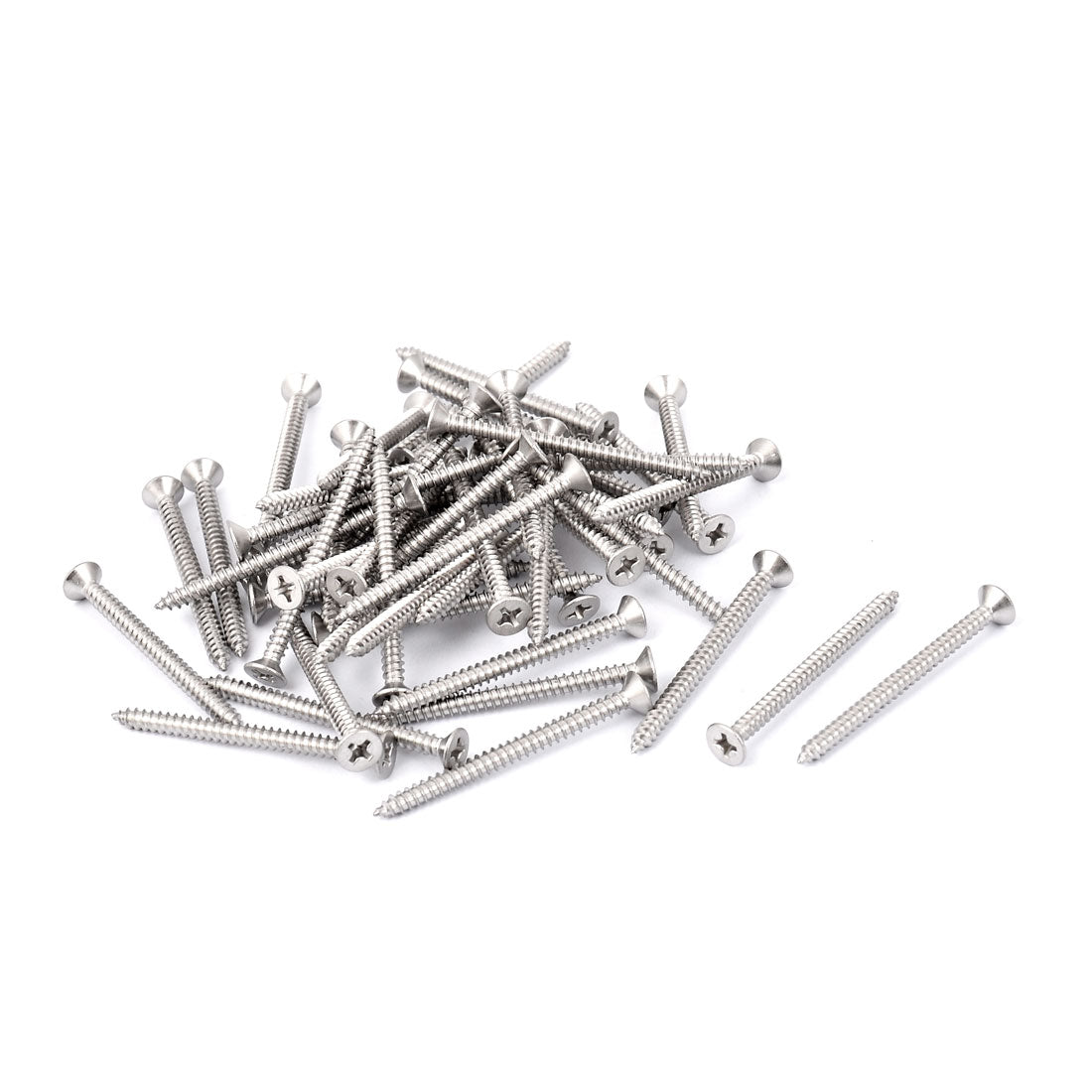 Harfington M3.5 x 45mm Countersunk Cross Head Self Tapping Screw Fasteners 50 Pcs