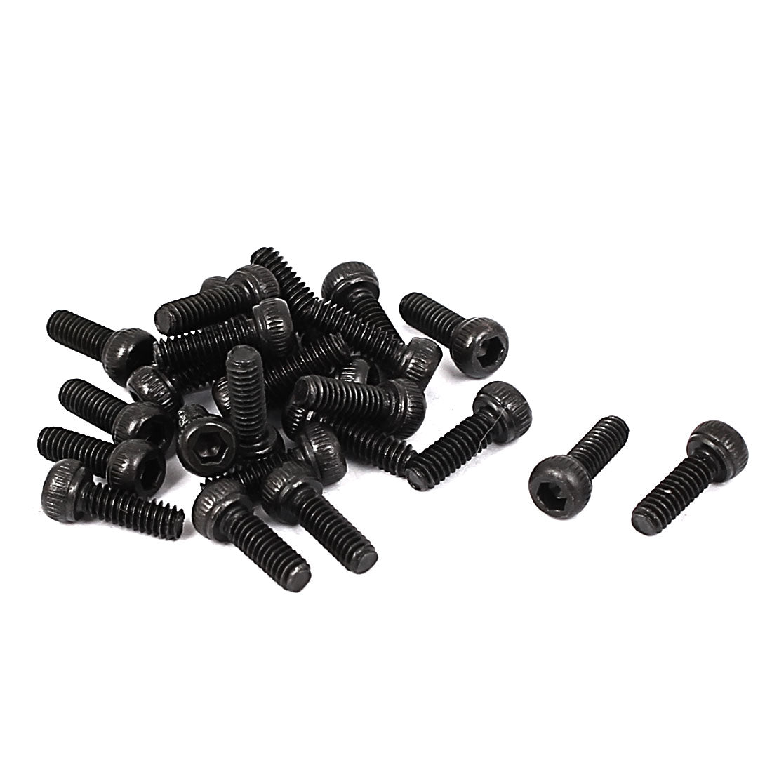 Harfington M2 x 6mm Full Thread Hex Socket Cap Head Screws Bolts 25 Pcs