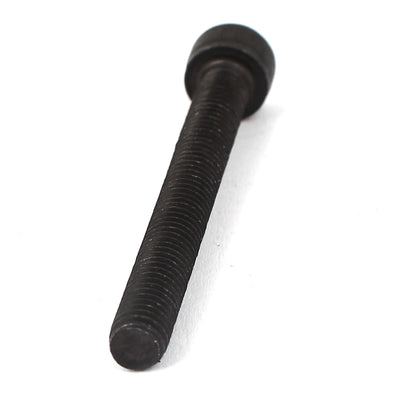 Harfington M5 x 45mm Full Thread Carbon Steel Hex Socket Cap Head Screws Bolts Black 25 Pcs